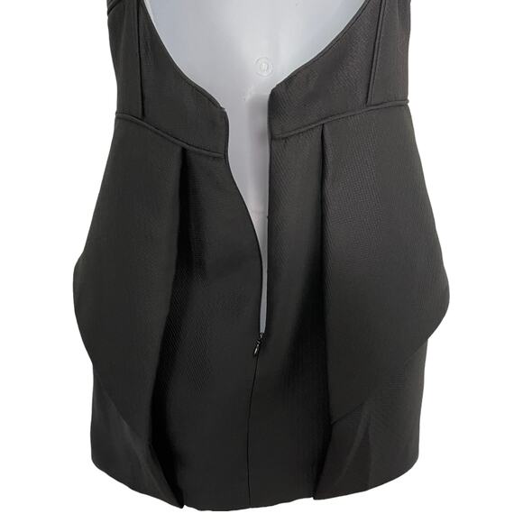 Tibi Open Back Peplum Dress Black 4 - Picture 10 of 14
